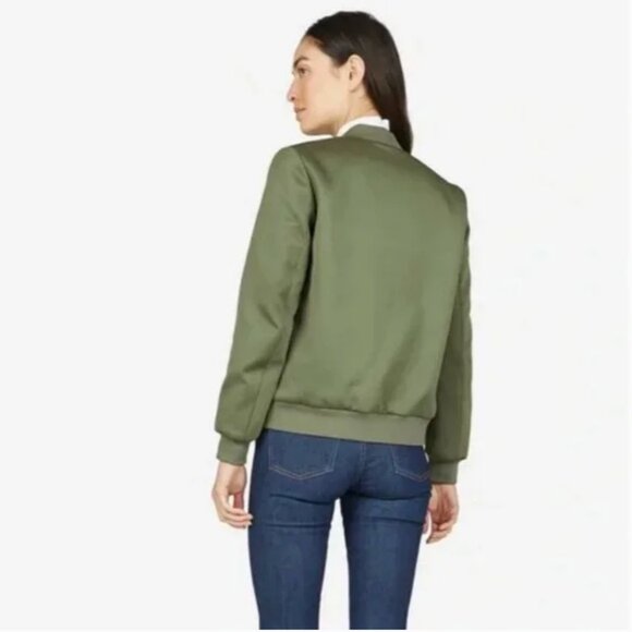 Everlane E2 Bomber Jacket Zip Up Olive Green Size Medium - Picture 2 of 7